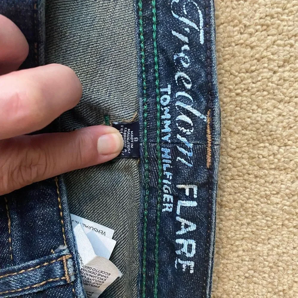 Vintage Tommy Hilfiger Freedom Dark Blue Flare Jeans - Women's Size 8